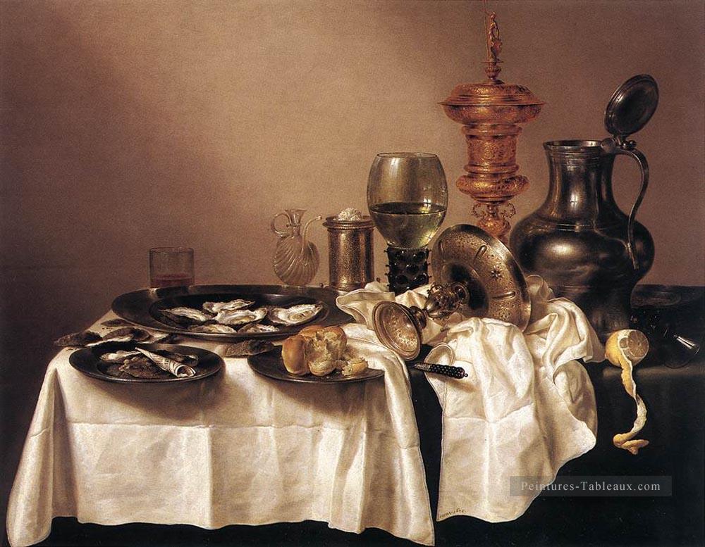 Nature morte avec gobelet doré Willem Claeszoon Heda Peintures à l'huile